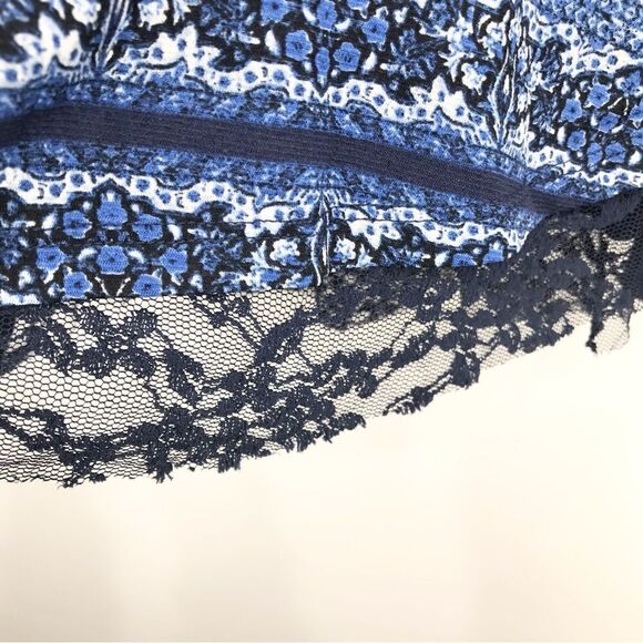 Style & Co. Navy Blue Medallion Print Peasant Boho Blouse - Picture 11 of 15